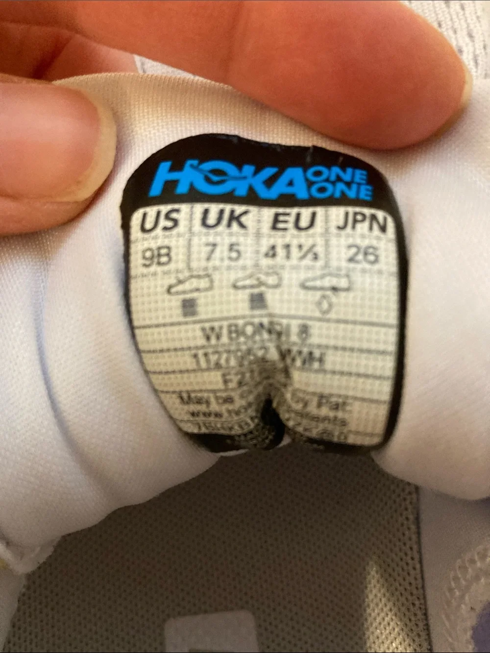 Hoka One One Size 9 Bondi 8 Triple White Sneaker Running Shoe 1129752-WWH
